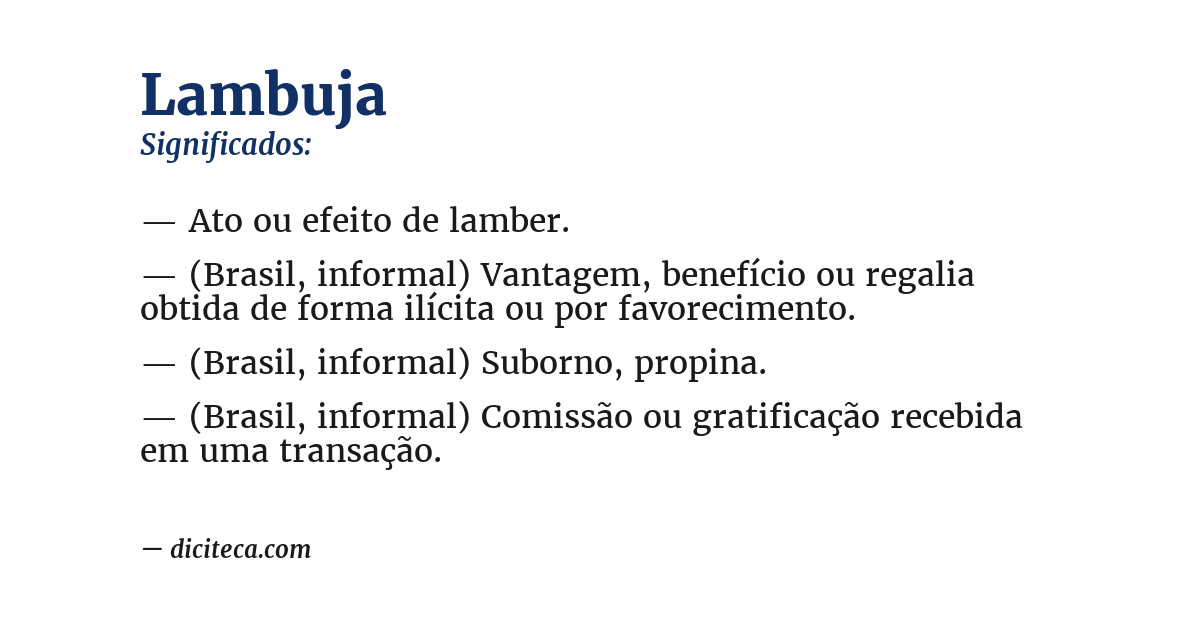 Significado de lambuja