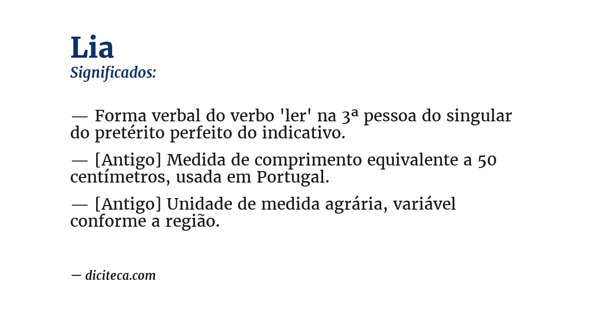 Significado de lia