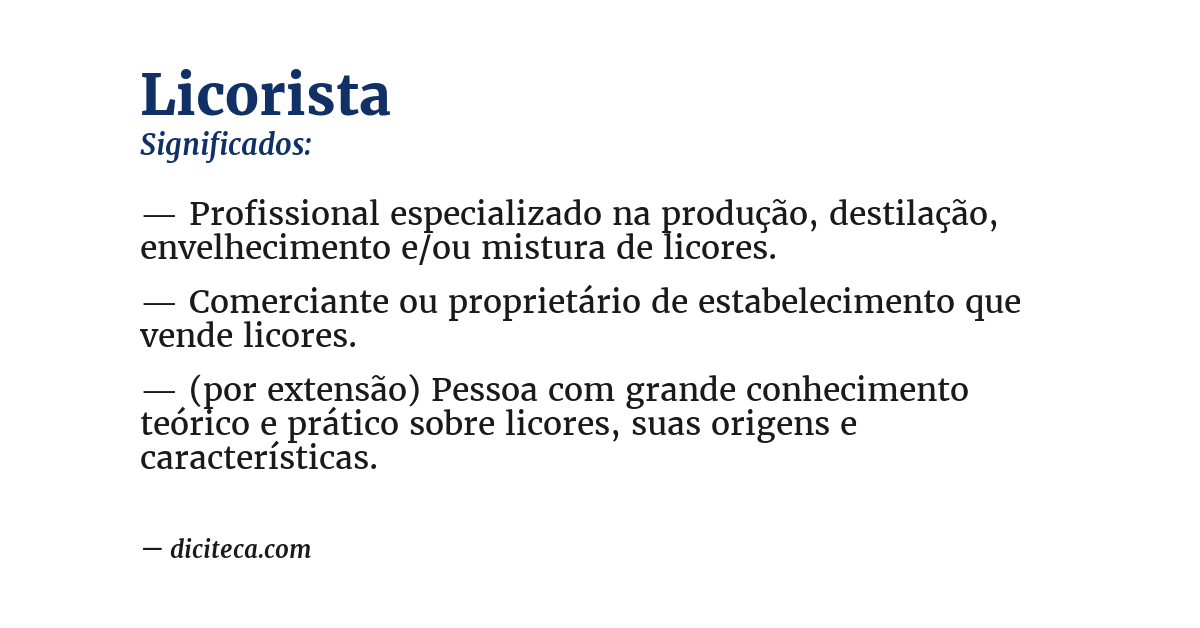 Significado de licorista