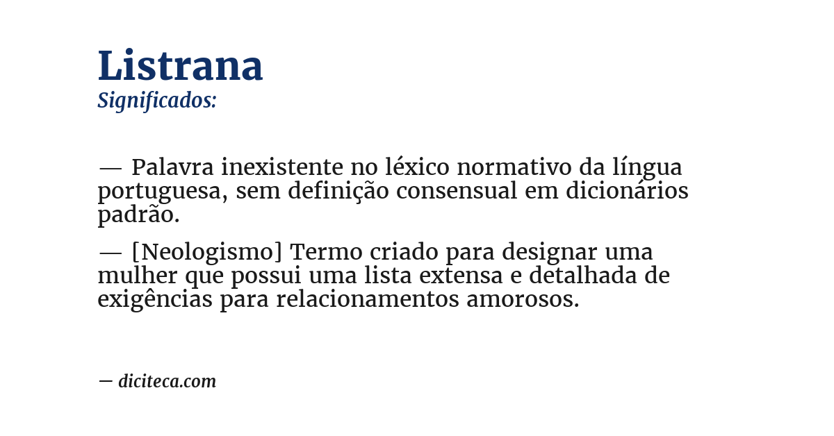 Significado de listrana