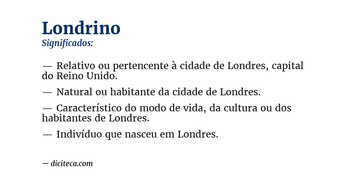 Significado de londrino