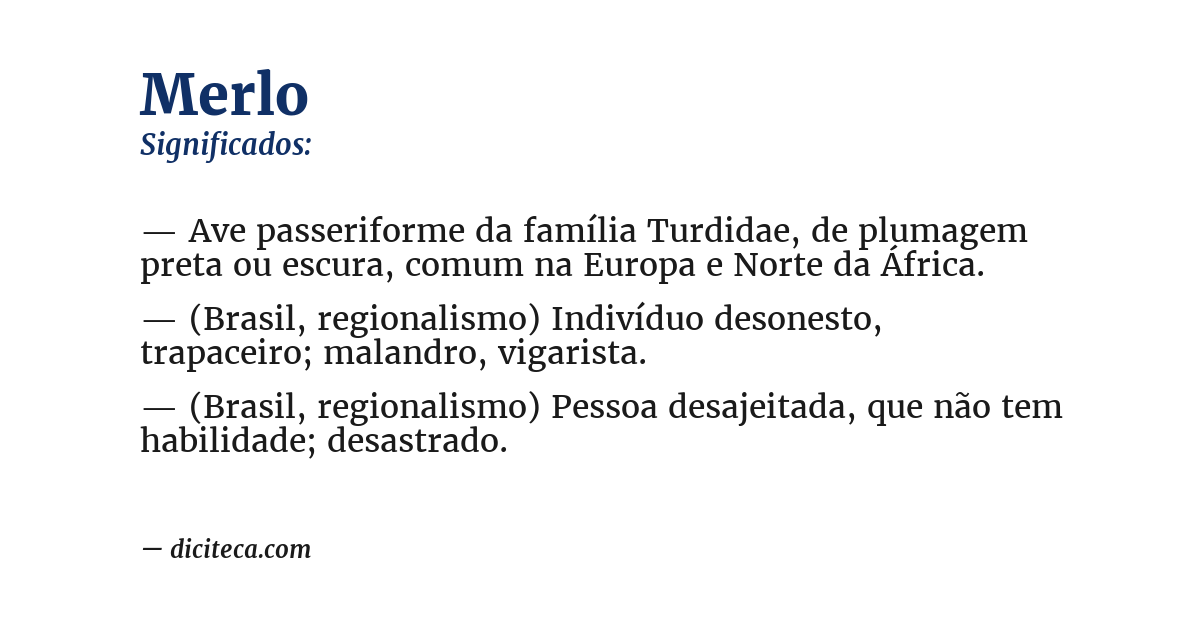 Significado de merlo