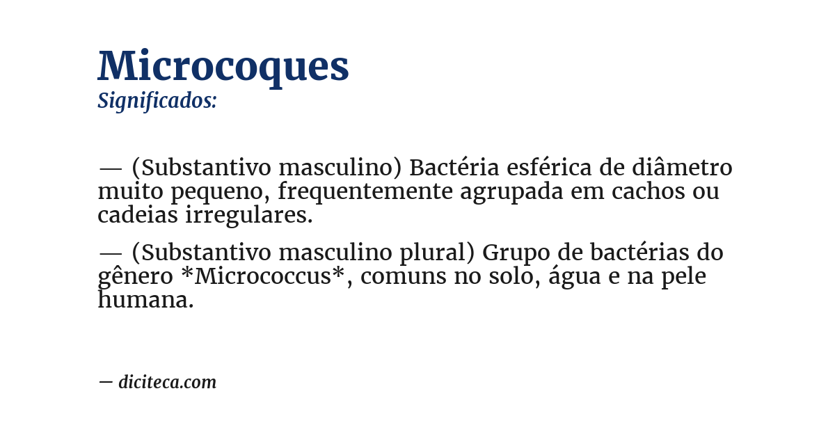 Significado de microcoques