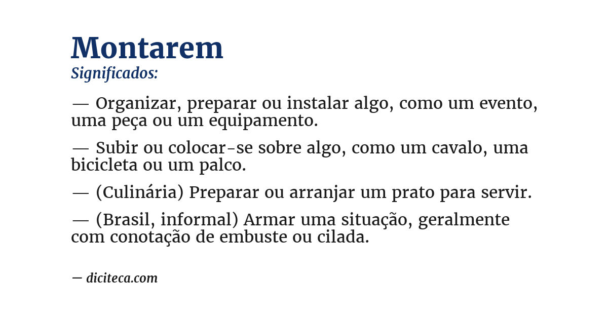 Significado de montarem