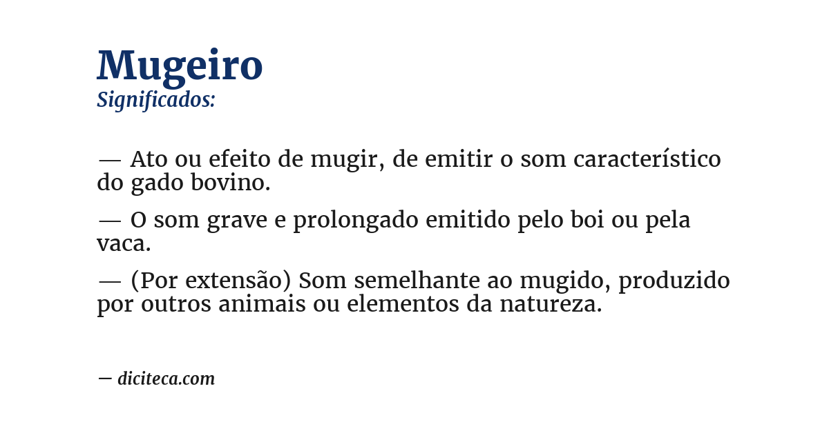 Significado de mugeiro