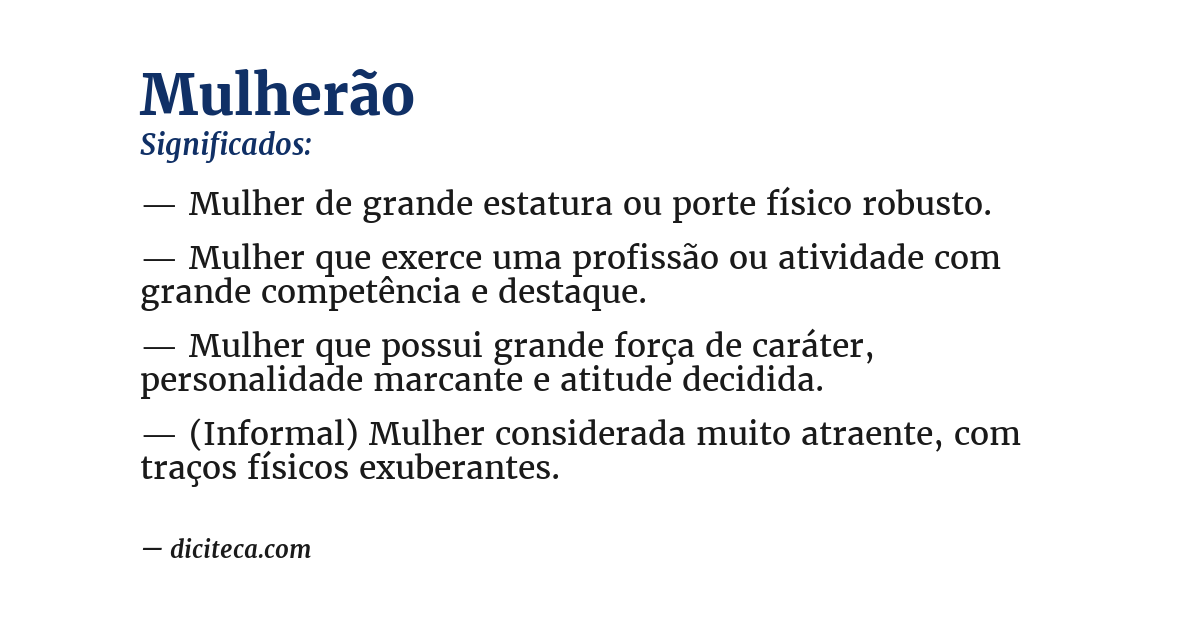 Significado de mulherão