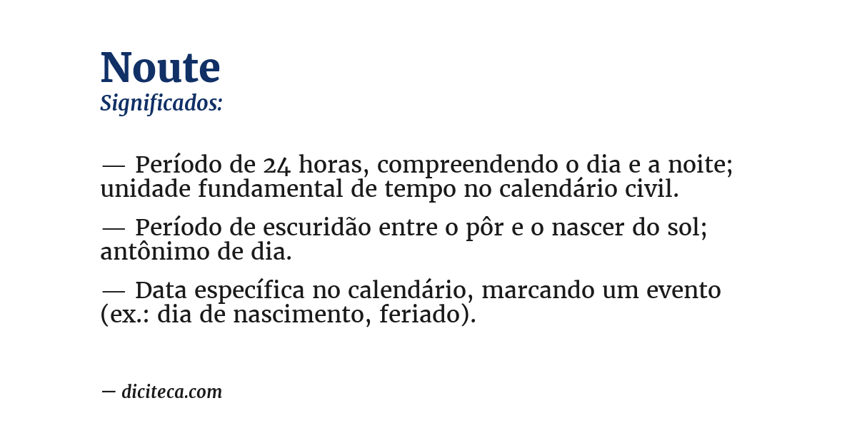Significado de noute