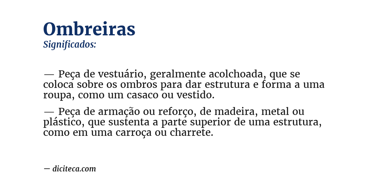 Significado de ombreiras