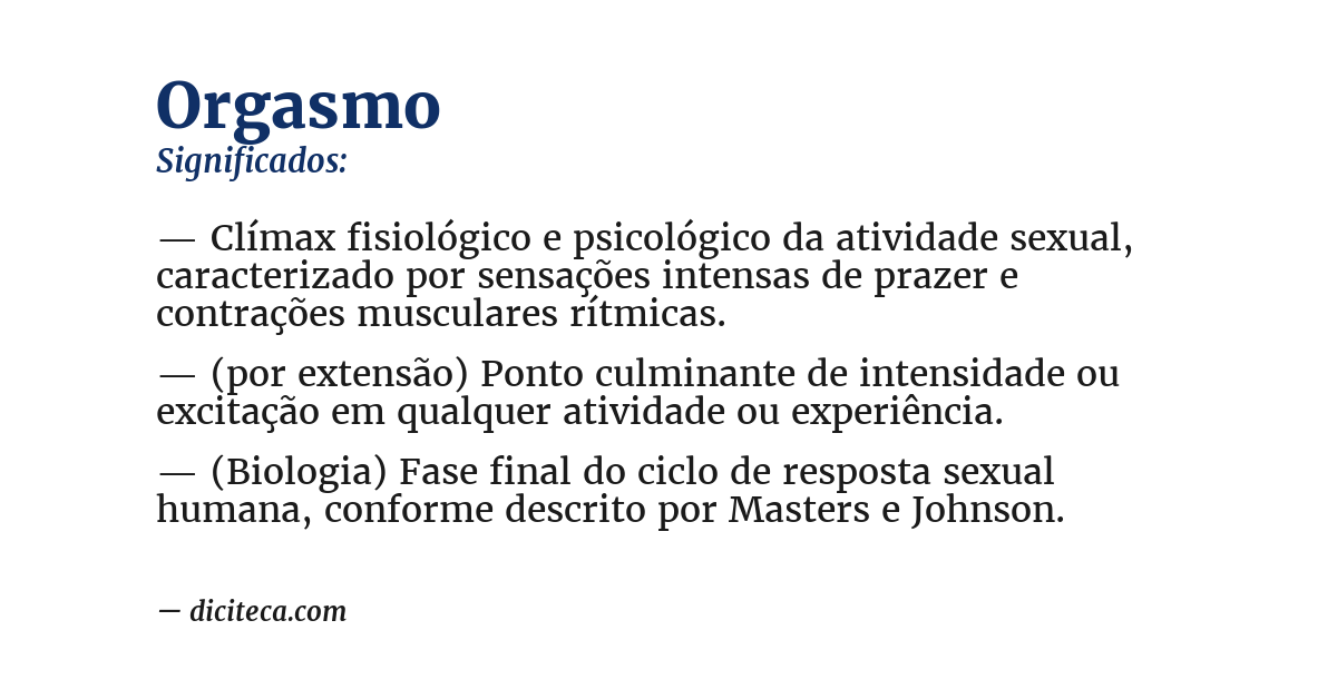 Significado de orgasmo