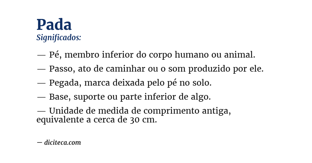 Significado de pada
