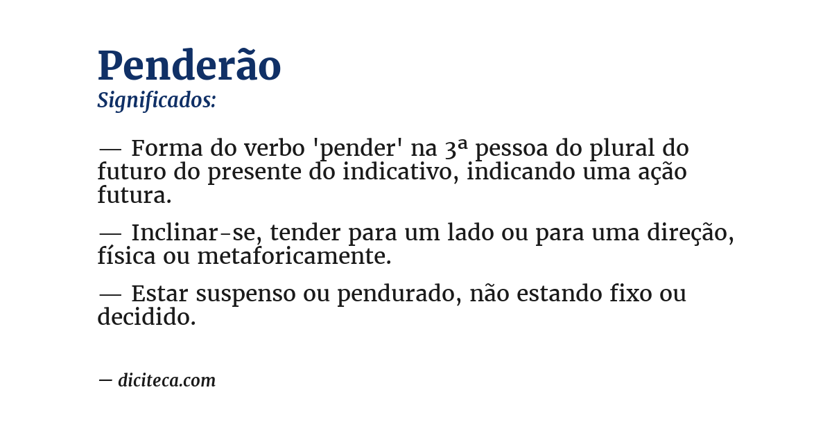 Significado de penderão