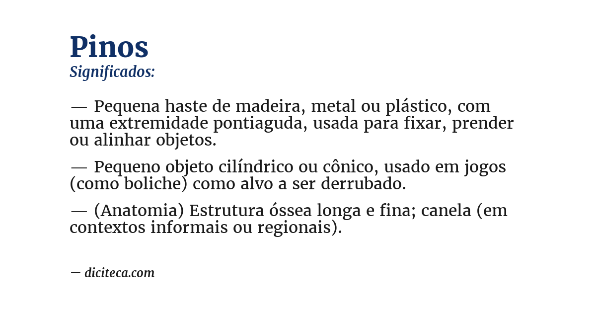Significado de pinos