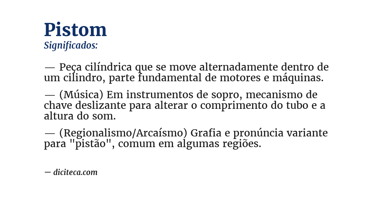 Significado de pistom