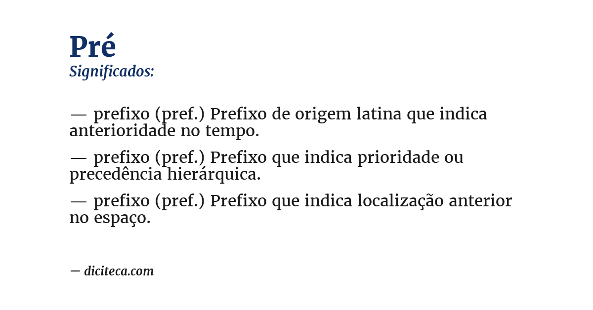 Significado de pré