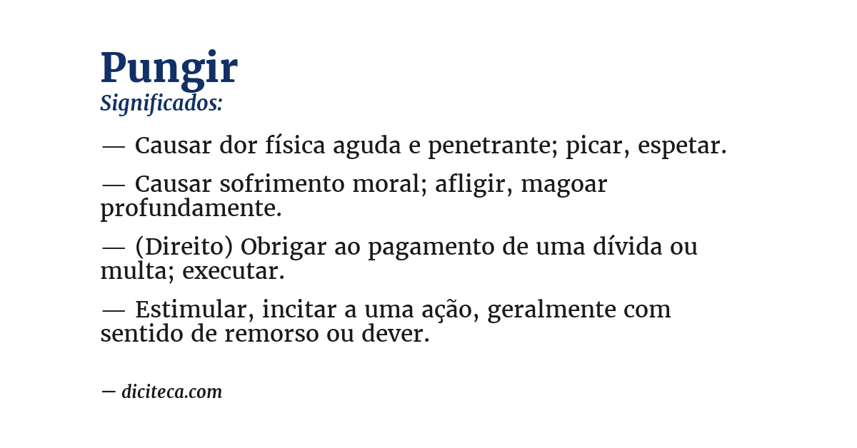 Significado de pungir