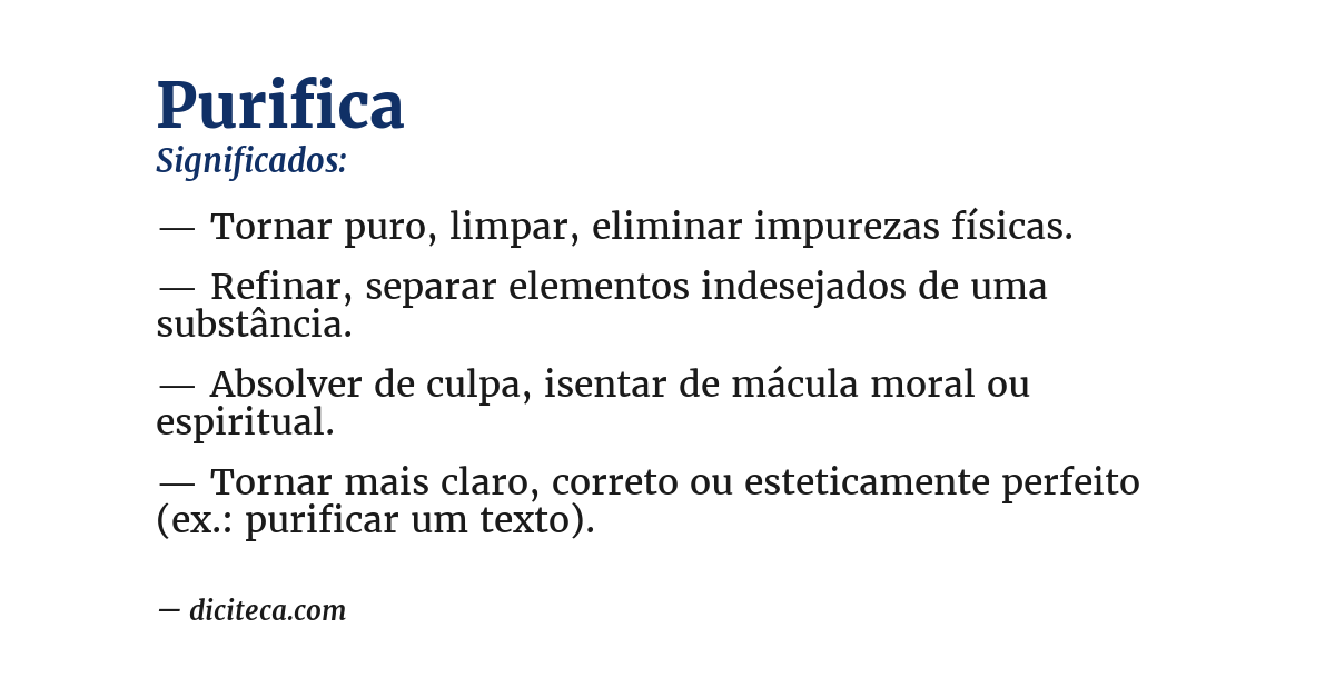 Significado de purifica