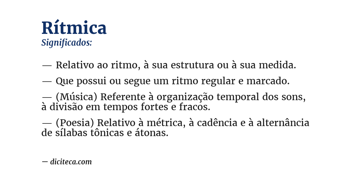 Significado de rítmica