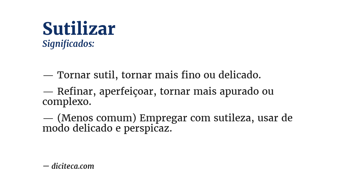 Significado de sutilizar