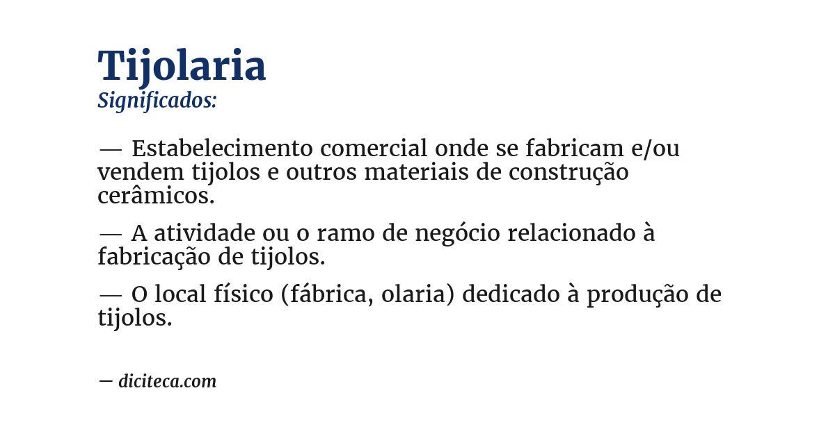 Significado de tijolaria