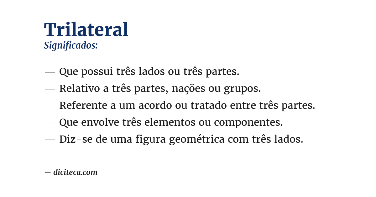 Significado de trilateral