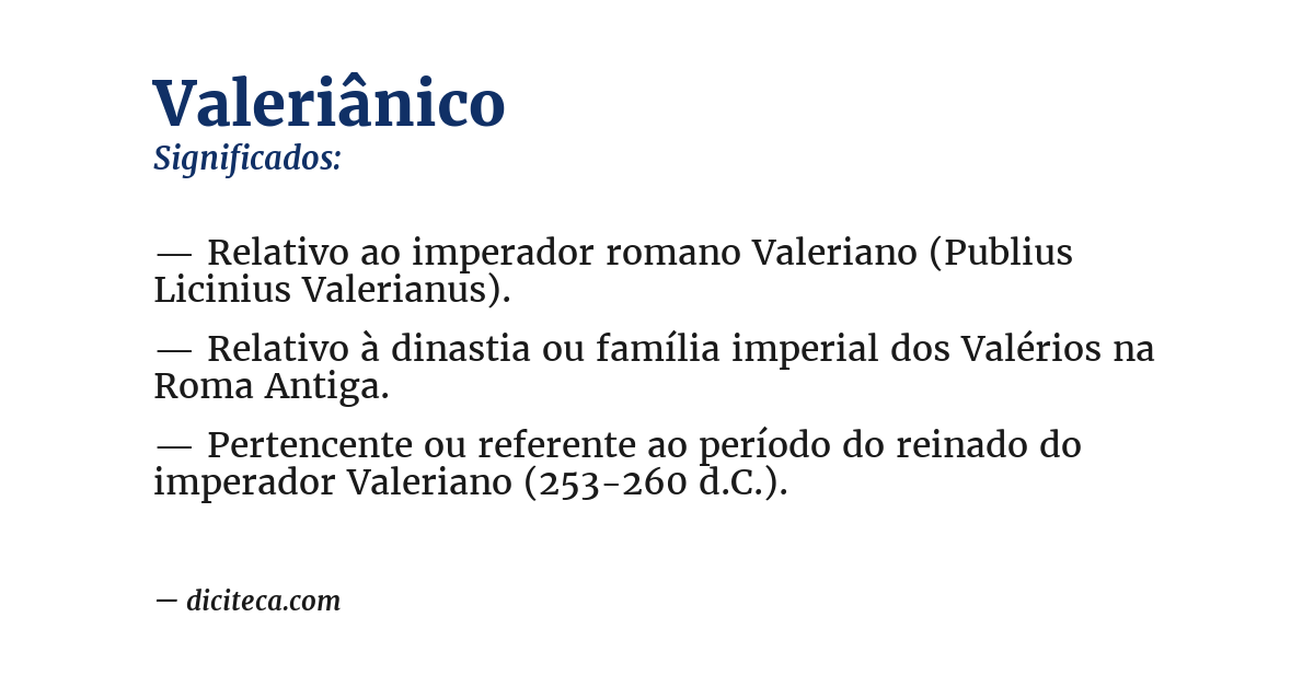 Significado de valeriânico