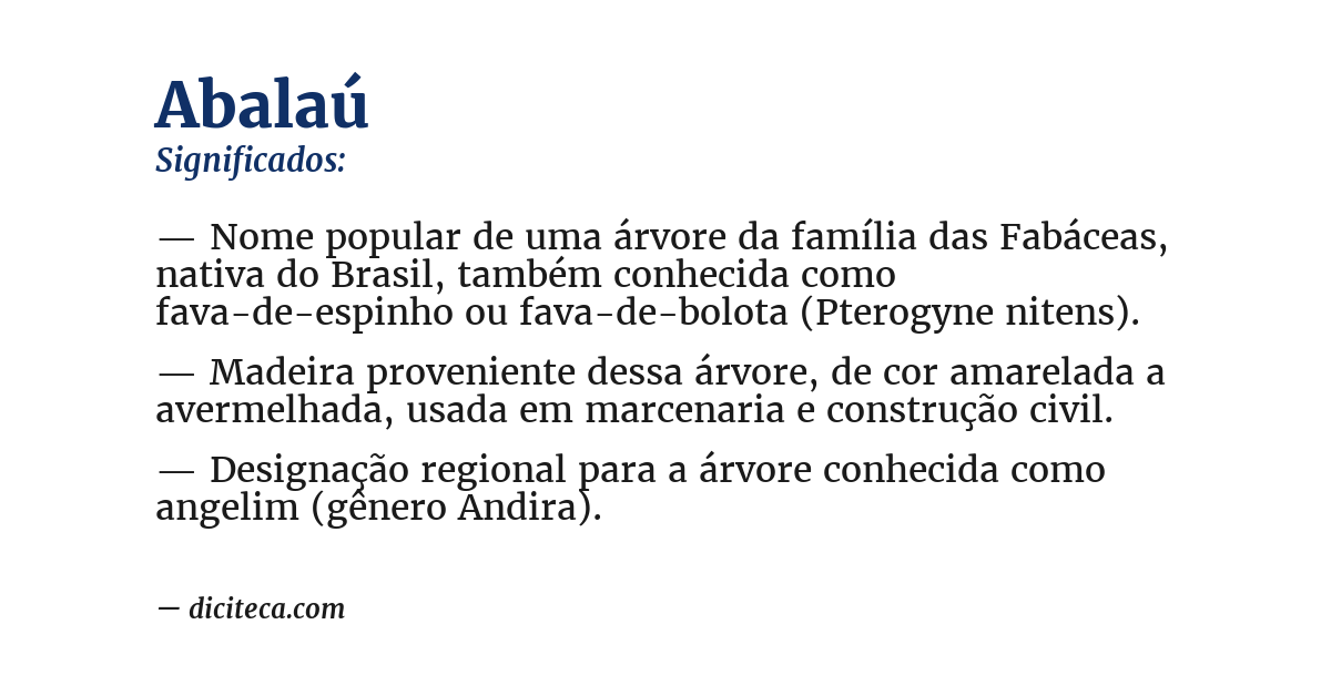 Significado de abalaú