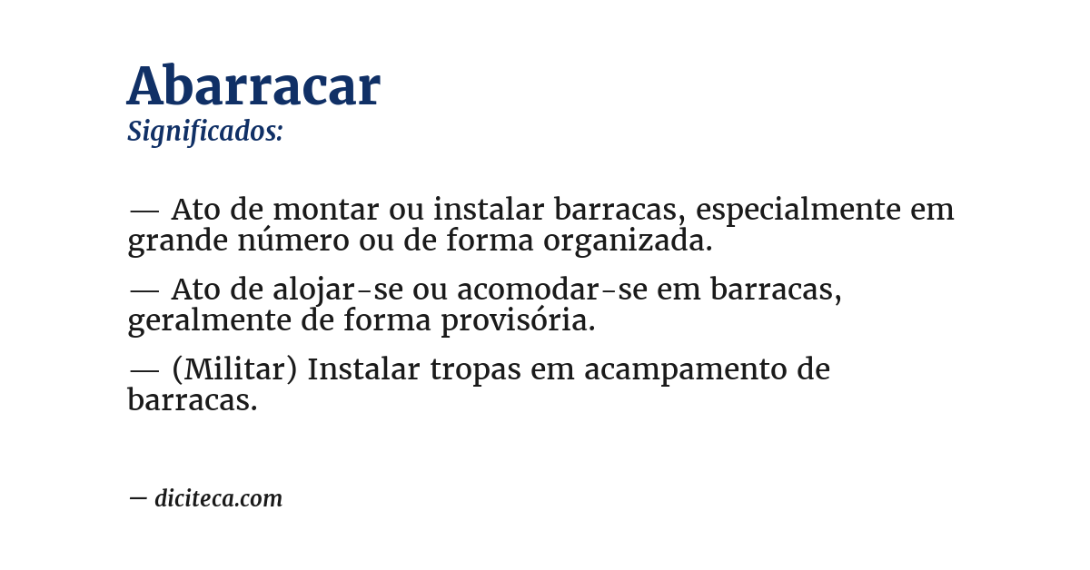 Significado de abarracar