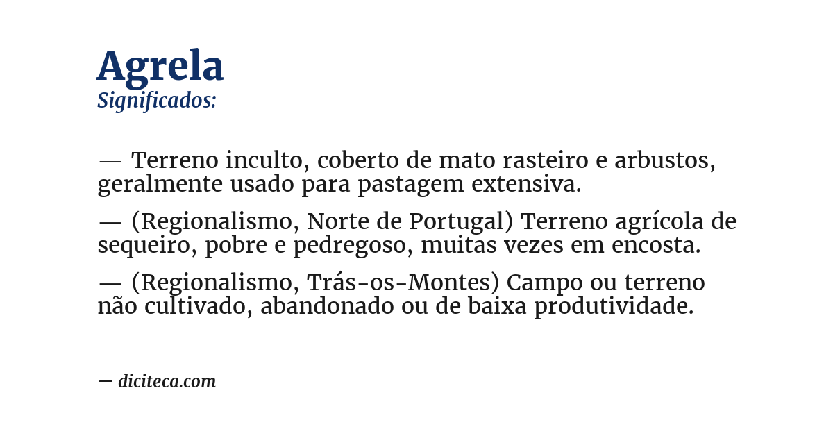 Significado de agrela