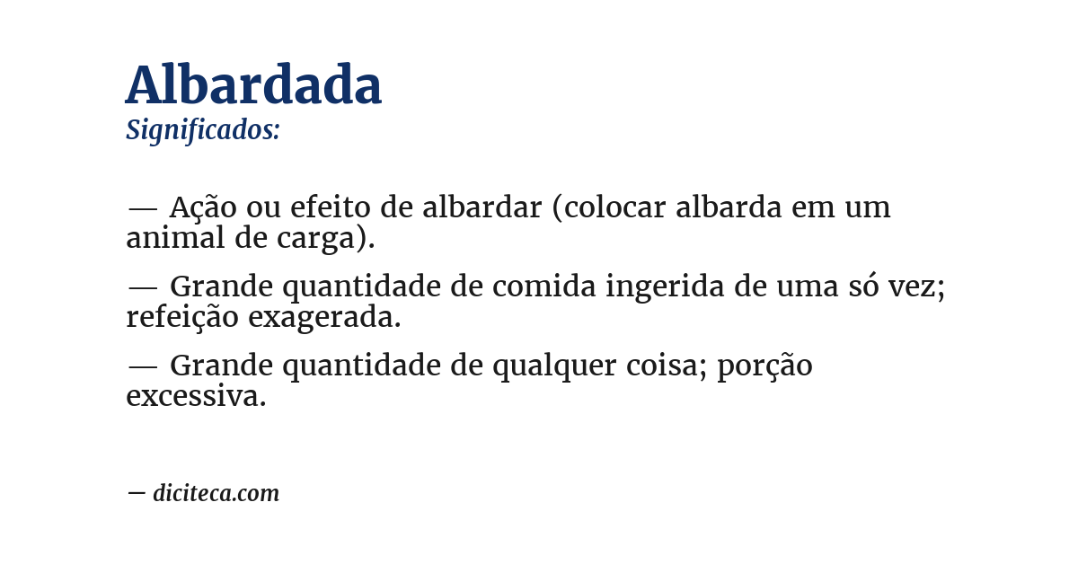 Significado de albardada