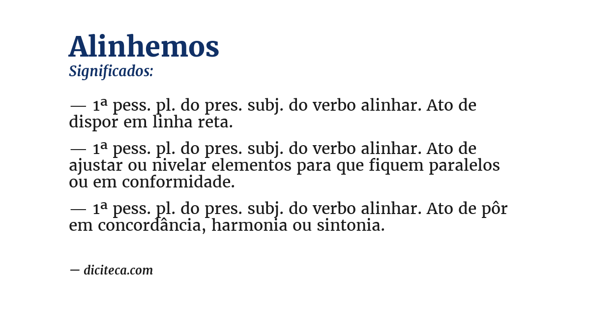 Significado de alinhemos