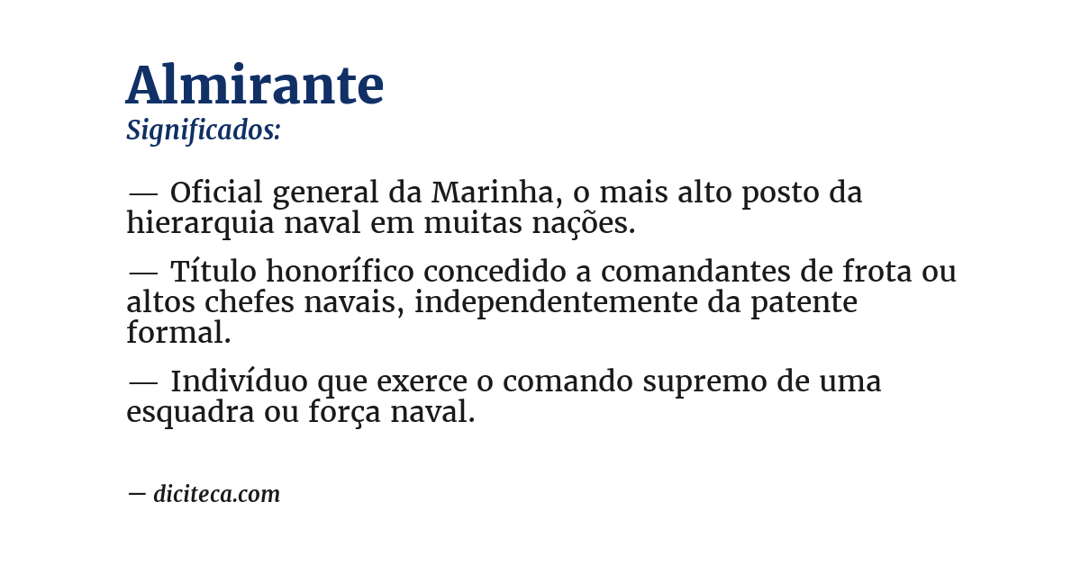 Significado de almirante