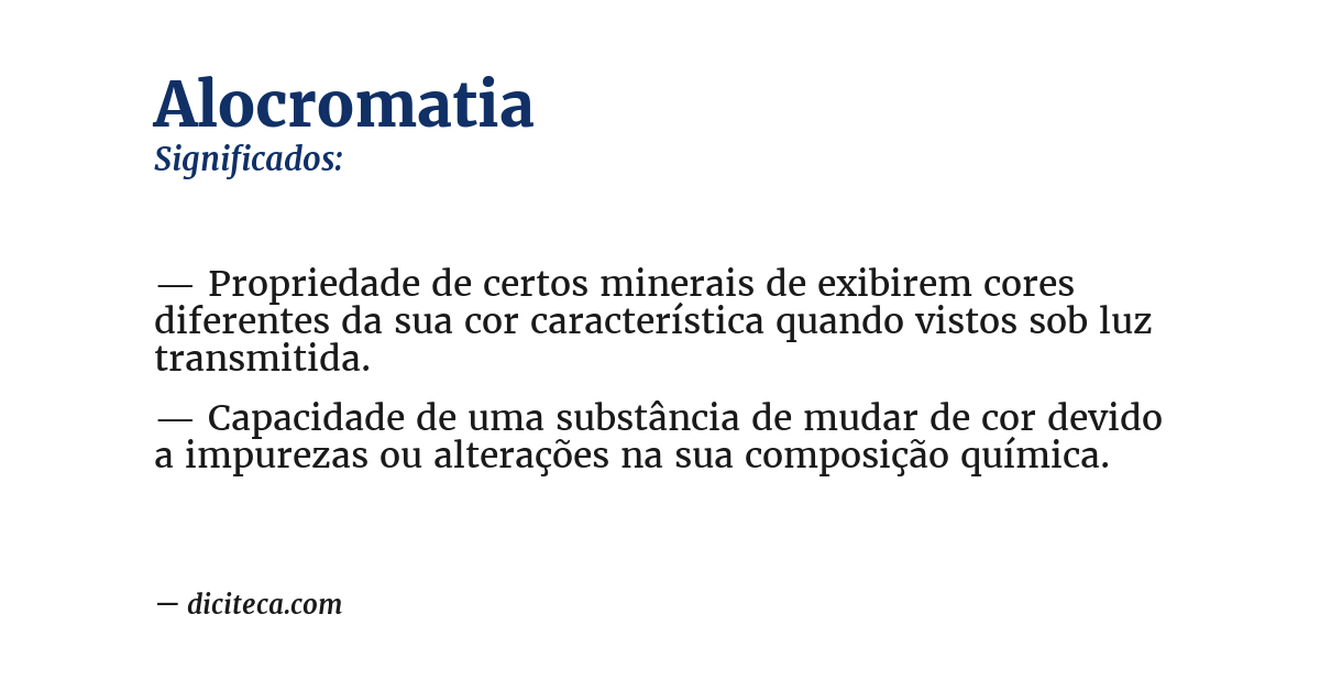 Significado de alocromatia
