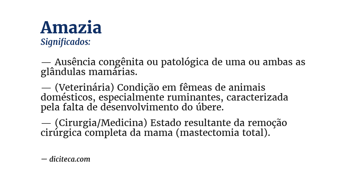 Significado de amazia
