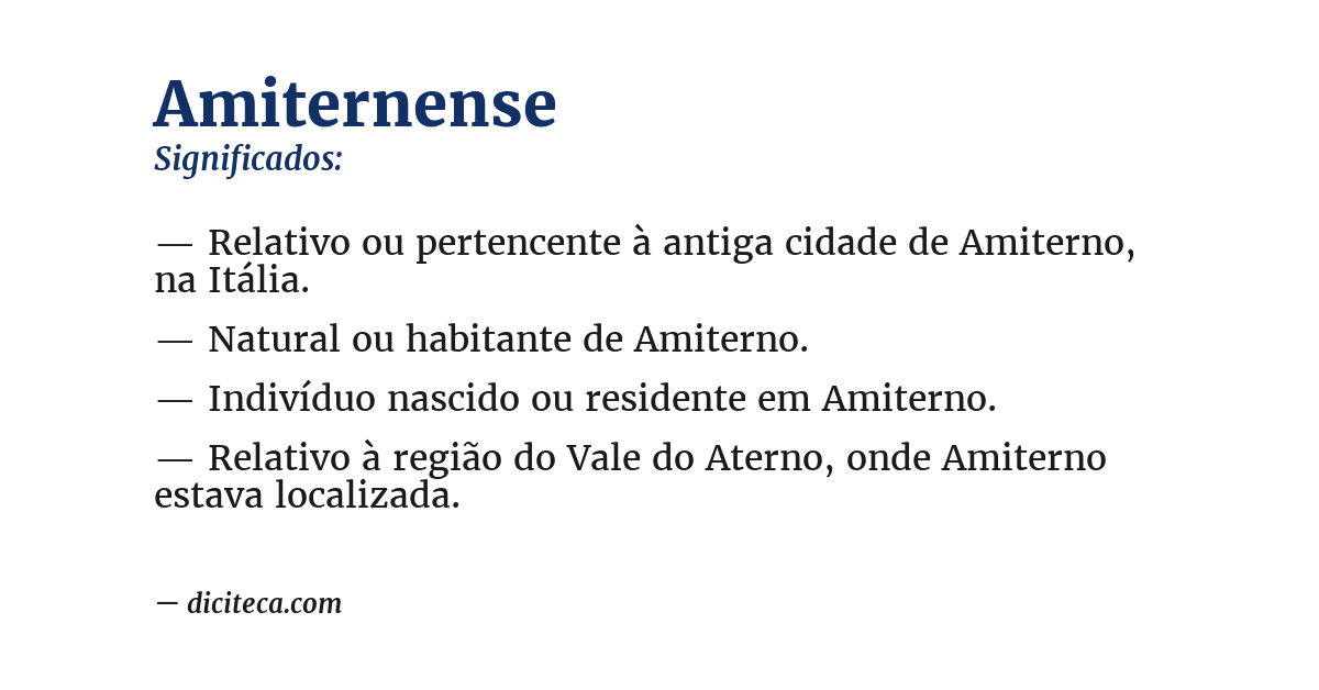 Significado de amiternense