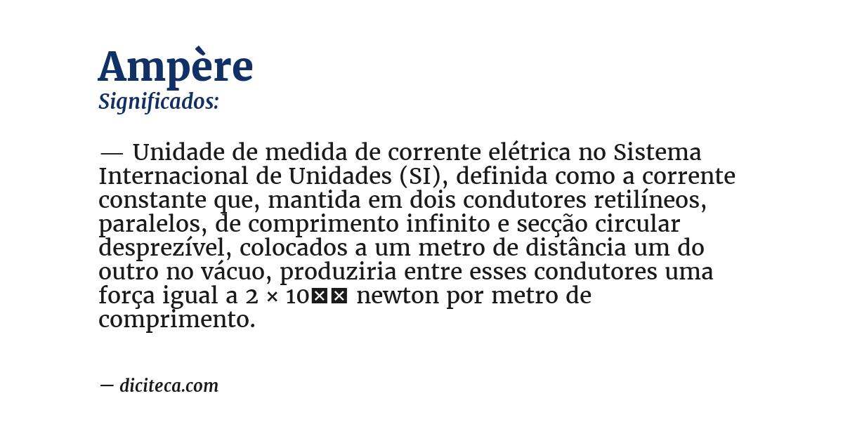 Significado de ampère