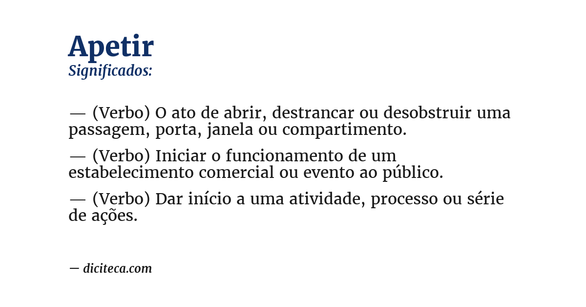 Significado de apetir