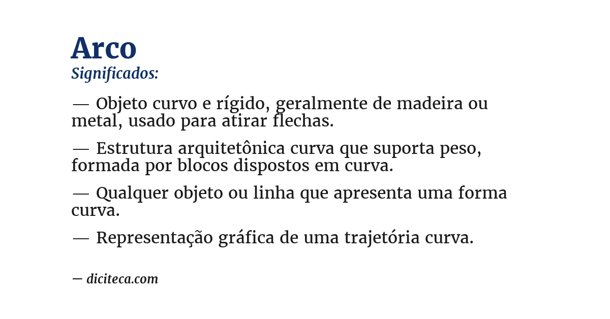 Significado de arco