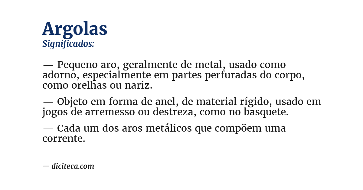 Significado de argolas