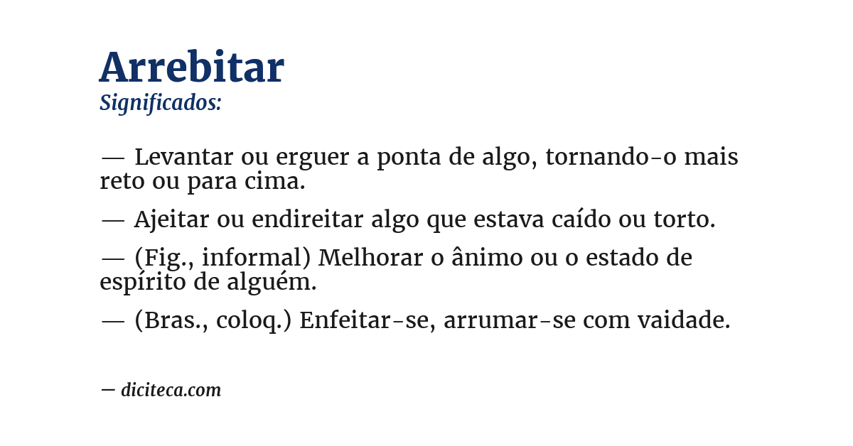 Significado de arrebitar