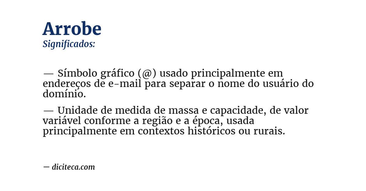 Significado de arrobe