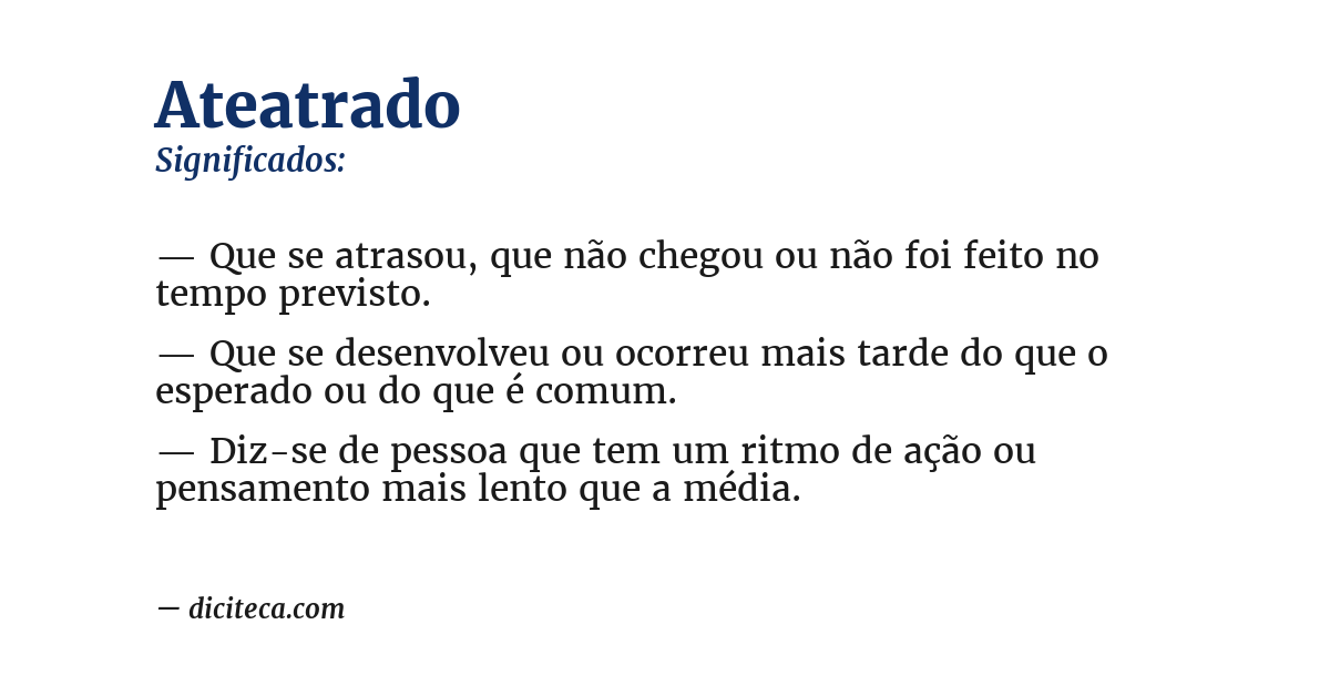 Significado de ateatrado