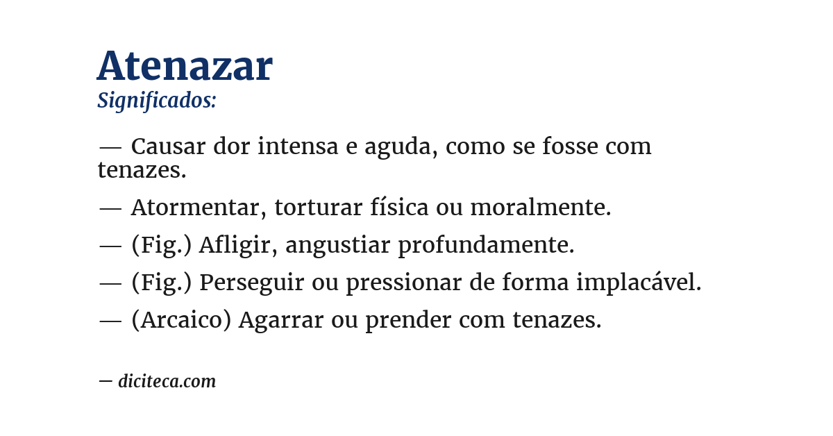 Significado de atenazar