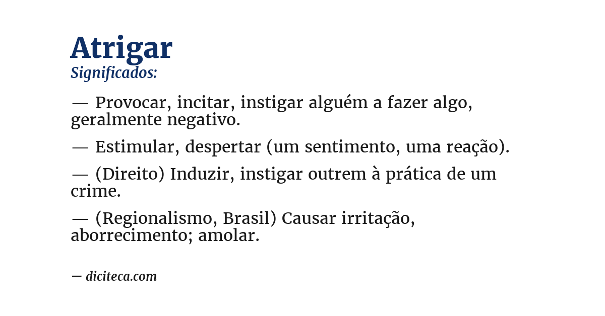 Significado de atrigar