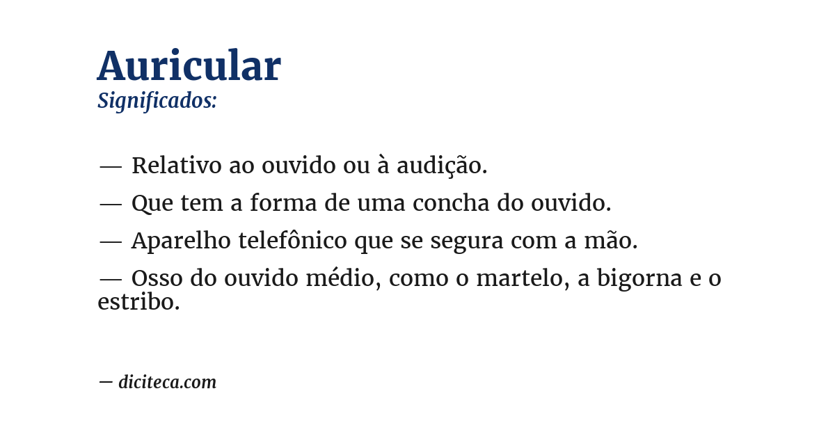 Significado de auricular