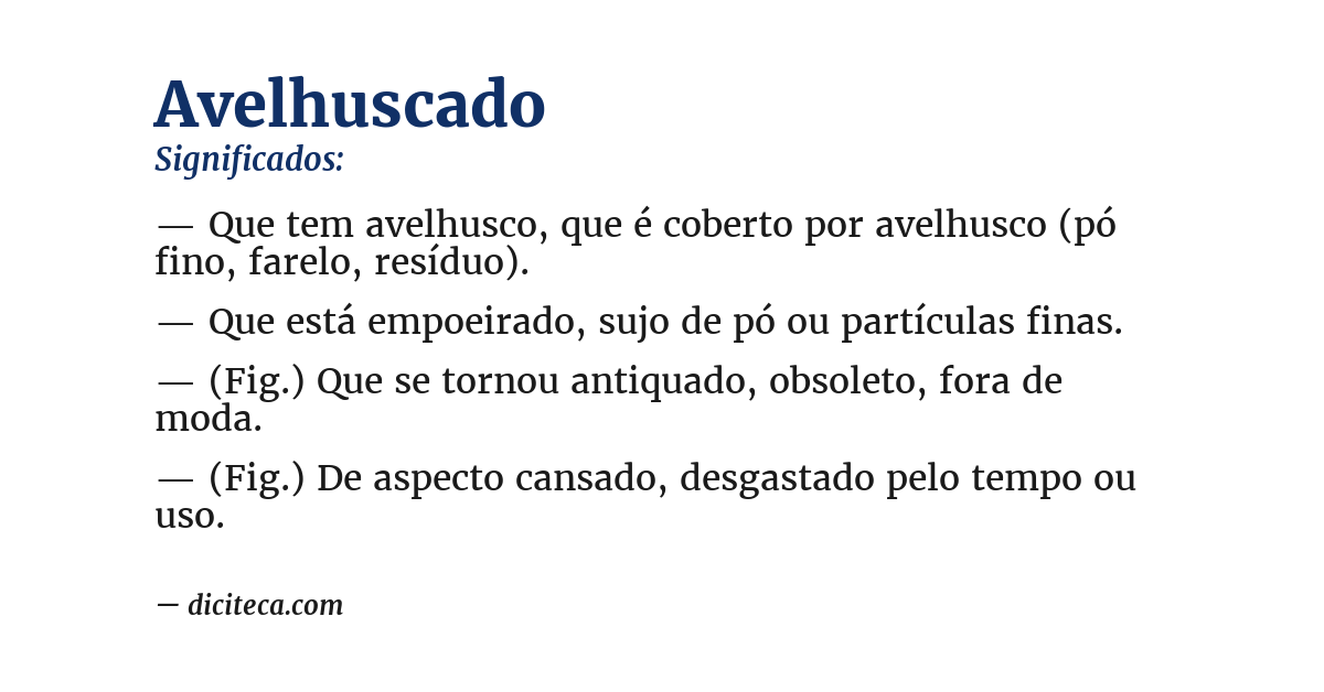 Significado de avelhuscado