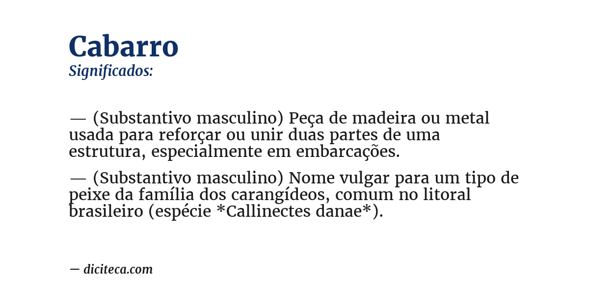 Significado de cabarro