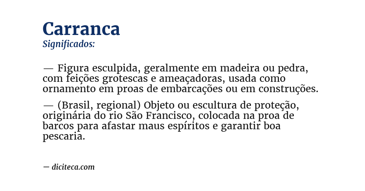 Significado de carranca