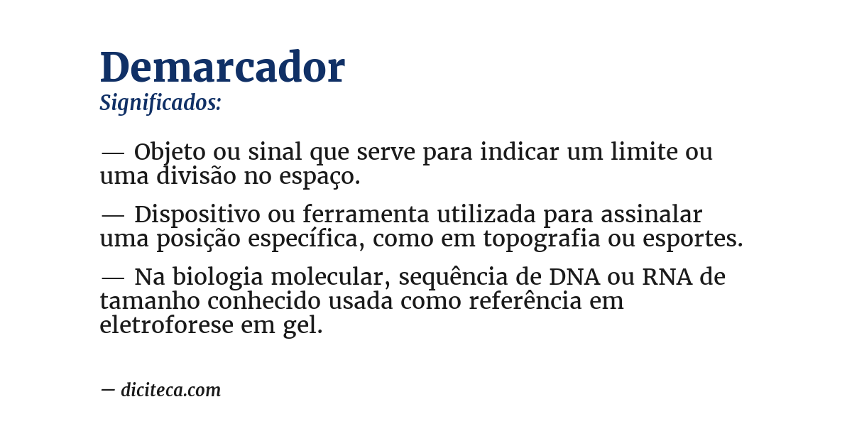 Significado de demarcador