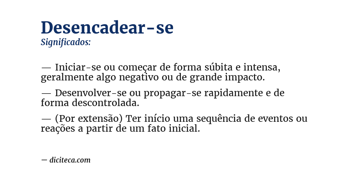 Significado de desencadear-se