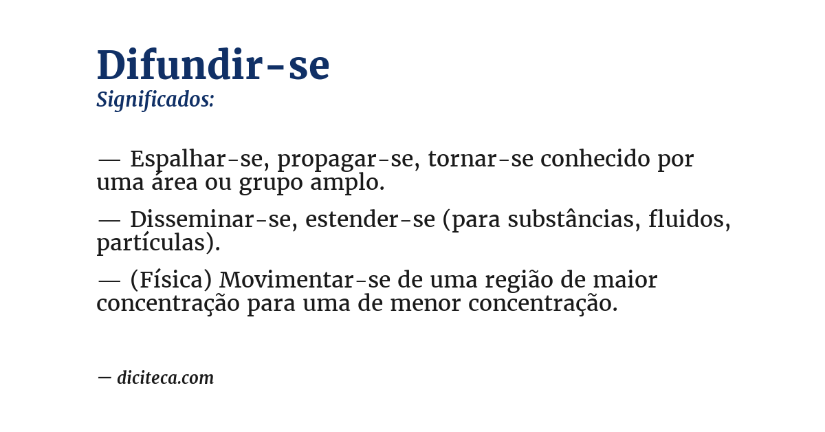 Significado de difundir-se